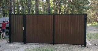 Купить распашные ворота из профнастила Новокузнецк, цена от 2737 руб.